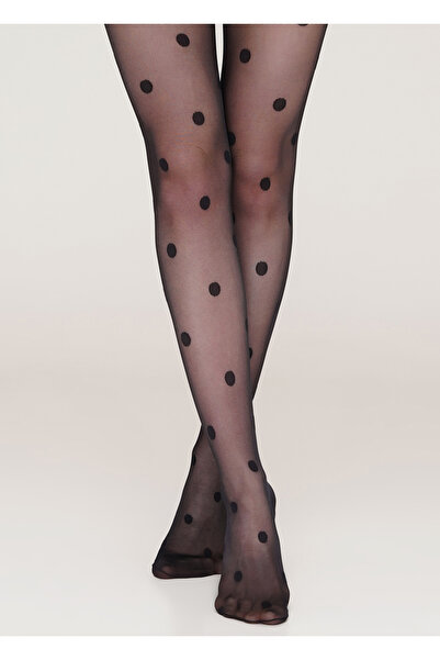 MİSTİRİK Sorano Model BUBBLE Pattern Tightening Thin Socks Pantyhose Black Color