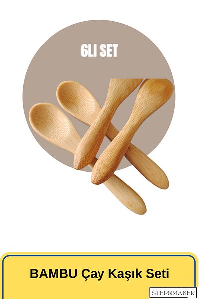 Step and Maker Bamboo Tea Spoon Set of 6