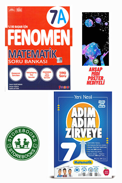 Fenomen Yayıncılık 7.sınıf Matematik A Soru Bankası Ve Newton Adım Adım Zirveye Matematik Soru Ahşap Poster Hediyeli