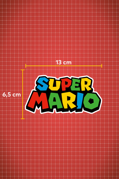 Quart Aksesuar 13 x 6.5 Cm Super Mario Sticker Car Laptop Auto Motor Sticker