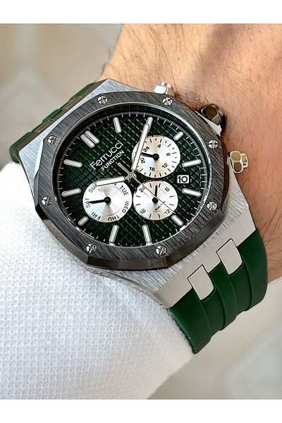 Ferrucci Function Function 3 Atm Waterproof Siikon Cord Men's Wristwatch