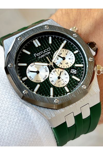 Ferrucci Function Function 3 Atm Waterproof Siikon Cord Men's Wristwatch