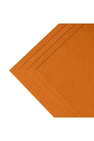 KeçeBizde Keçebi̇zde Orange Thick Felt 3mm Thickness 100X100 cm Dimensions Kk-1M