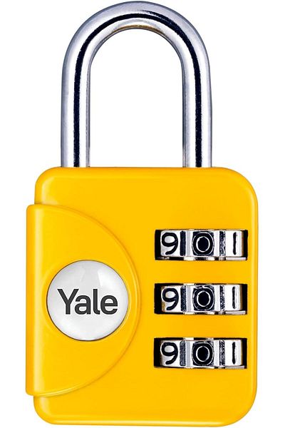 Yale Wide Type Mini Combination Padlock - Yellow YP1/28/121/1