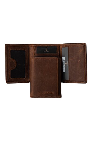 Grande 1414 Portofel pentru bărbați cu magnet din piele naturală (CU CADOU Br...