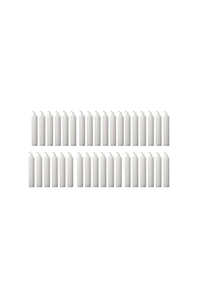 Toptancı Amca Candle 40 unscented Christmas candles 10 cm candle