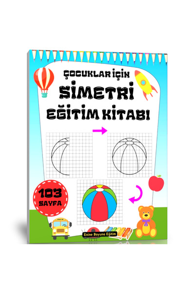 Enine Boyuna Eğitim Symmetry Training Book for Children (Symmetry Teaching Book)