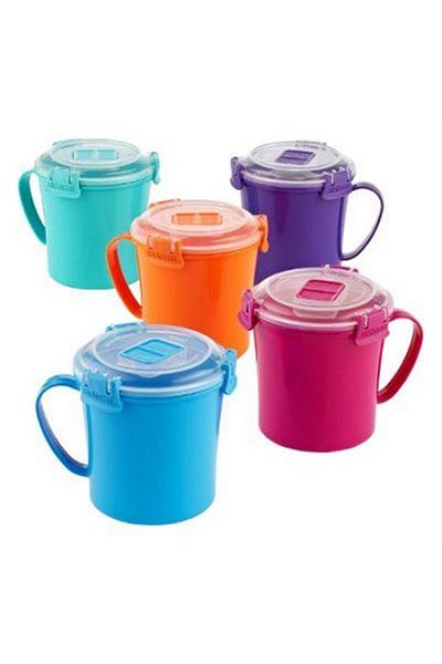 Kenpool Microwave Soup Heating Container with Lid Salep Hot Chocolate Heating Cup Heat Resistant