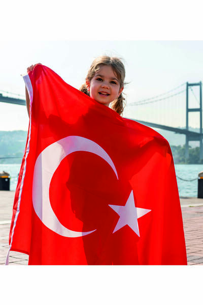 Raşel kumaş 100x150 Cm Raşel Kumaş Türk Bayrağı