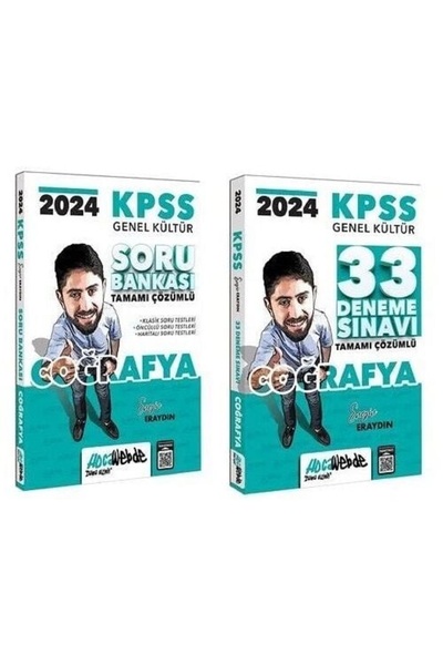 Hocawebde Yayınları HocaWebde 2024 KPSS Soru Bankası + 33 Deneme 2 li Set - E...