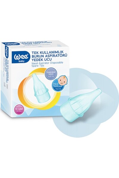 Wee Baby Baby Burun Aspiratörü Nasal Yedek Ucu 10 Adet