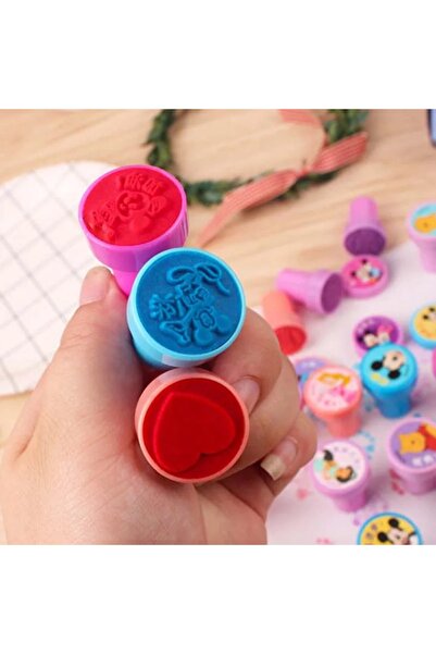 Bluoksweet 3 adet damga defter baskı çocuk kız erkek emoji oyuncak