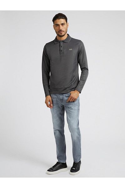 Guess Ανδρικό μπλουζάκι πόλο με λεπτή εφαρμογή Veit Ls