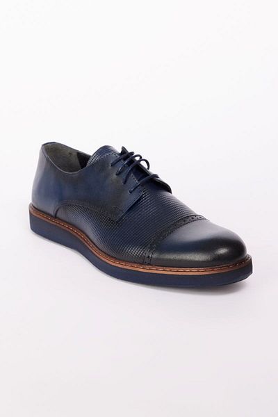 ALTINYILDIZ CLASSICS 100% Leather Navy Blue Shoes