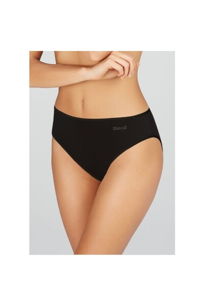 Kom Basic Slip 2-Pece Cotton Lycra εσώρουχα Μαύρο χρώμα