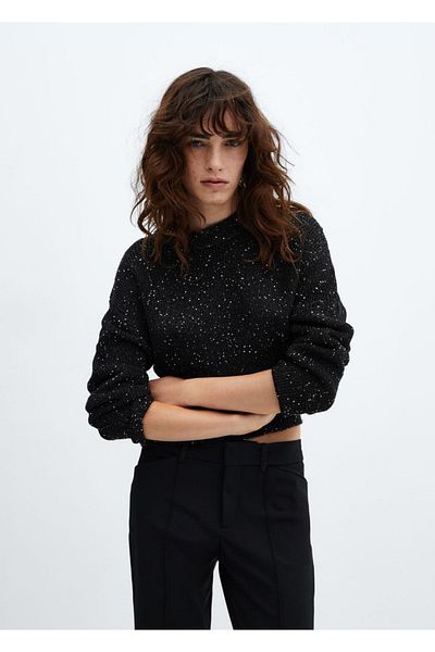 MANGO Woman Pullover aus Strick mit Pailletten