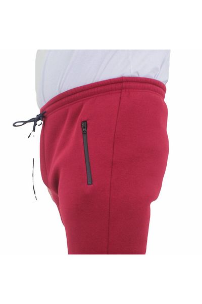 MocGrande Large Size Zippered Sweatpants 3ip 11517 Claret Red