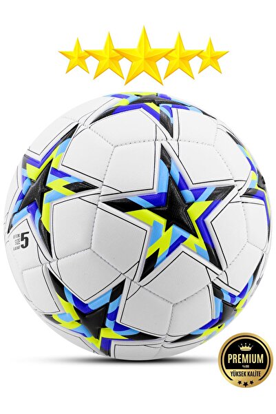 Telvesse Futbol Topu Şampiyonlar Ligi Topu UCL Halı Saha Sert Zemin Dayanıklı Top No:5 Siyah FT510