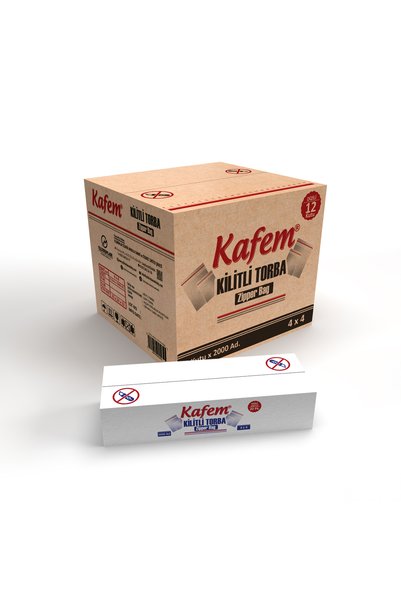KAFEM 4 X 4 cm Kilitli Poşet / Naylon Torba (24000 Adet ) Koli - Kafem