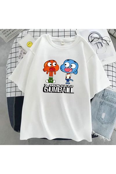 BENROMA 1 tricou este un cadou pentru achiziții de 6 și mai sus în coș - Tricou pentru copii cu imprimeu Gumball