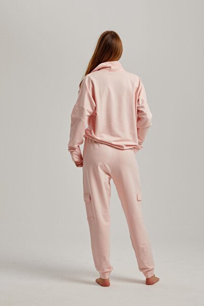 Pamuk & Pamuk Σετ γυναικεία αθλητική φόρμα βαμβακερή ροζ