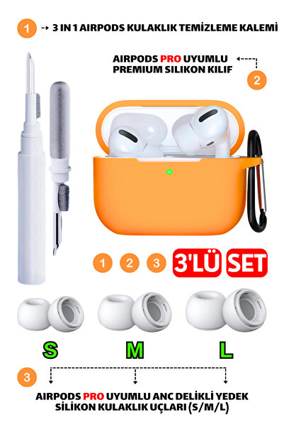 EWEC Pro Uyumlu Silikon Kılıf, Anc Delikli Yedek Silikon Uçları (S,M,L) ve 3 ...