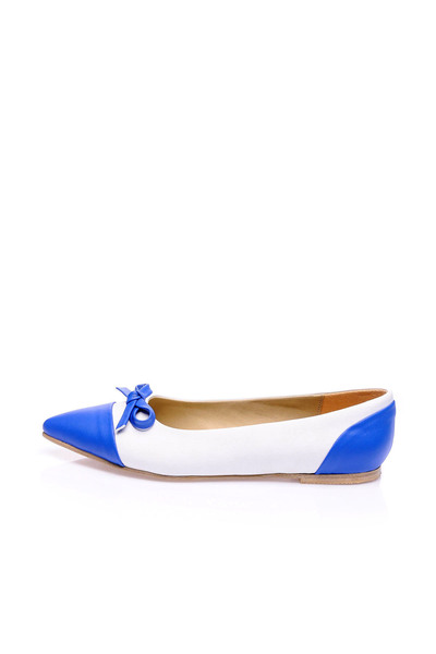 JustBow Women's Daily White Ballerinas