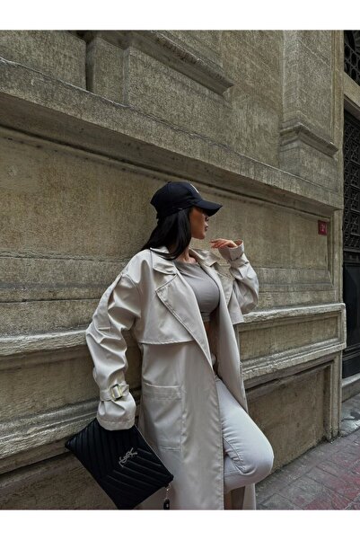 Mekafashion Alena Cep Detay Trençkot 3154 Bej