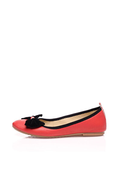 JustBow Women's Daily Red Ballerinas