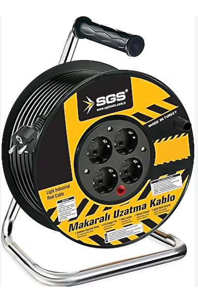 SGS 2131 Profosyonel Makaralı Uzatma Kablosu 3x1,5 35mt