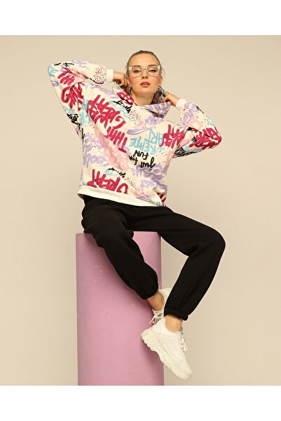 LACASE Φούτερ Unisex Oversize με στάμπα