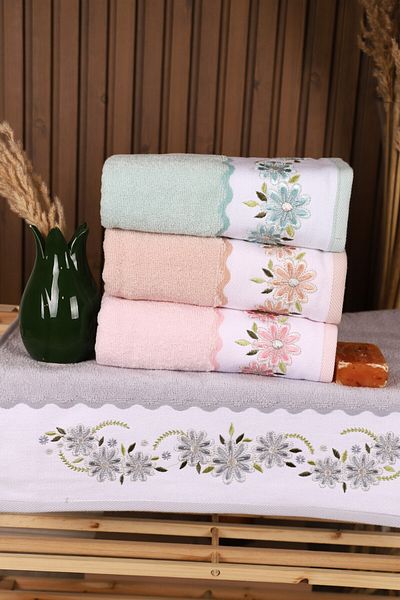 Özdilek Salvıa 4-Piece Boxed Cotton Water Absorbency High 50*85 Hand Face Towel