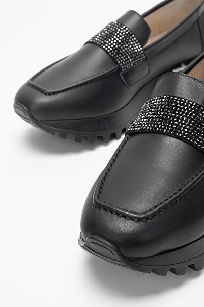 Valmenti Жіночі чорні туфлі-мокасини з натуральної шкіри