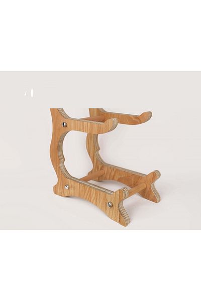 resinwoodliving Multi-Purpose Serving Serving Rack, Wooden and 2 Tiers, Catering, Breakfast, Cake Stand (Without Plate)
