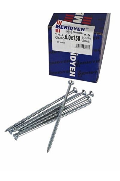 Meridyen Sunta vidası 6,0x150 Meridyen 50 adet kutulu