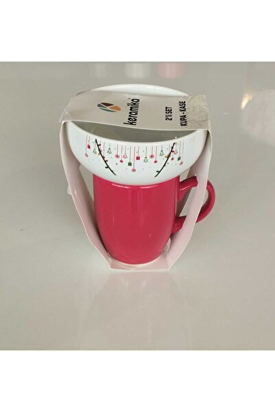 Keramika yılbaşı bulut kupa ve kase takımı 2 parça