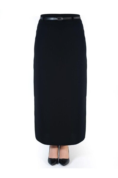 Nacar Kadın Şık Uzun Düz Kalem Etek Kapalı Tesettür Kalem Etek