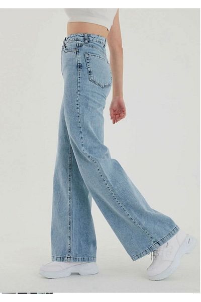 QİSSO Agenda Washing Wide Leg High Waist Jeans