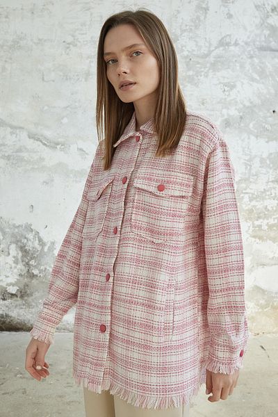 InStyle Πουκάμισο με κούμπωμα με λεπτομέρεια με φούντα - ροζ