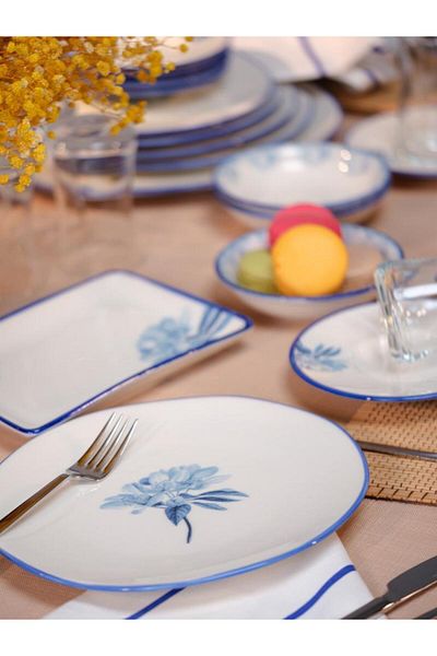 Maxx Doria Blues 6 Person 25 Piece Breakfast Set PA2021