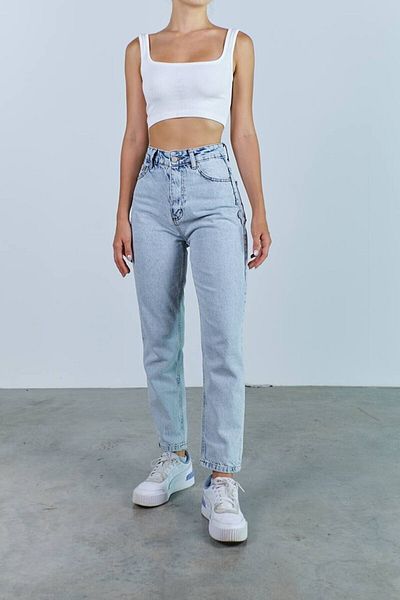 ByCukurovaFrango 2024 Mom Jean Trousers - Rosse, Lycra pentru spălarea zăpezii