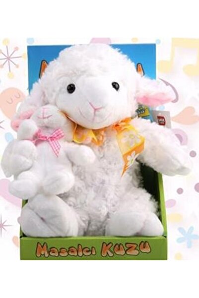 Birlik Oyuncak 1117526-لعبة قطيفة على شكل خروف مع 12 قطعة تحكي القصص