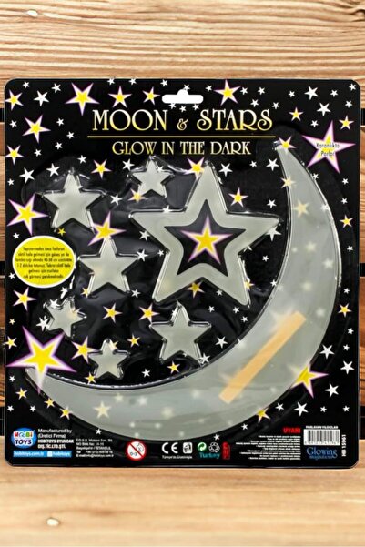 GÜZELYÜZ AVM Karanlıkta Parlayan Fosforlu Ay Yıldız Parlayan Ay Dede 8 Parça ...