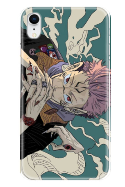 Newon غطاء حماية لهاتف آيفون Xr Jujutsu Kaisen Sukuna مطبوع