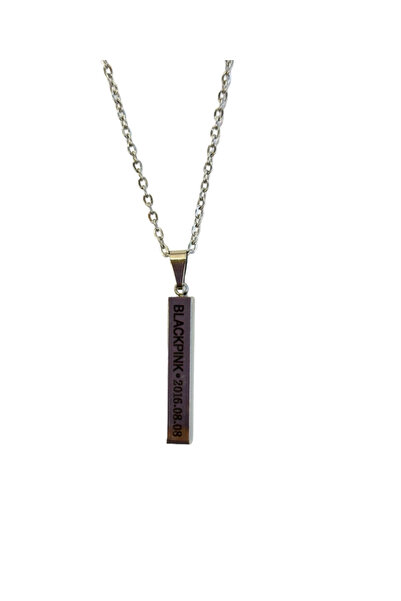 facnspt قلادة من الفولاذ بشريط التاريخ من الفولاذ باللون الوردي والأسود