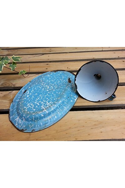 BEGÜLDAN Mavi Ebruli Çinko Tabak-huni Beg_0822