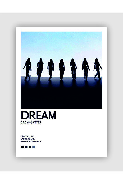 fırsatlar diyarı BABYMONSTER Dream K-pop Duvar Posteri - Duvar Dekoru - Kalın Kağıt - Çerçevesiz