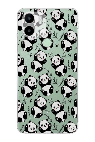 PrintiFy Redmi A2 Plus Slim Fit Kapak Panda Tasarımlı Şeffaf Silikon