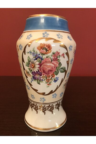 tayfuntufan antika koleksiyon Vază pictată manual Limoges de 18 cm înălțime