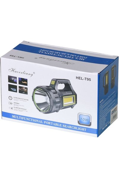 farissu Ultra Güçlü Yandan Işıklı New+pro El Feneri Solar Şarjlı Usb'li El Ener